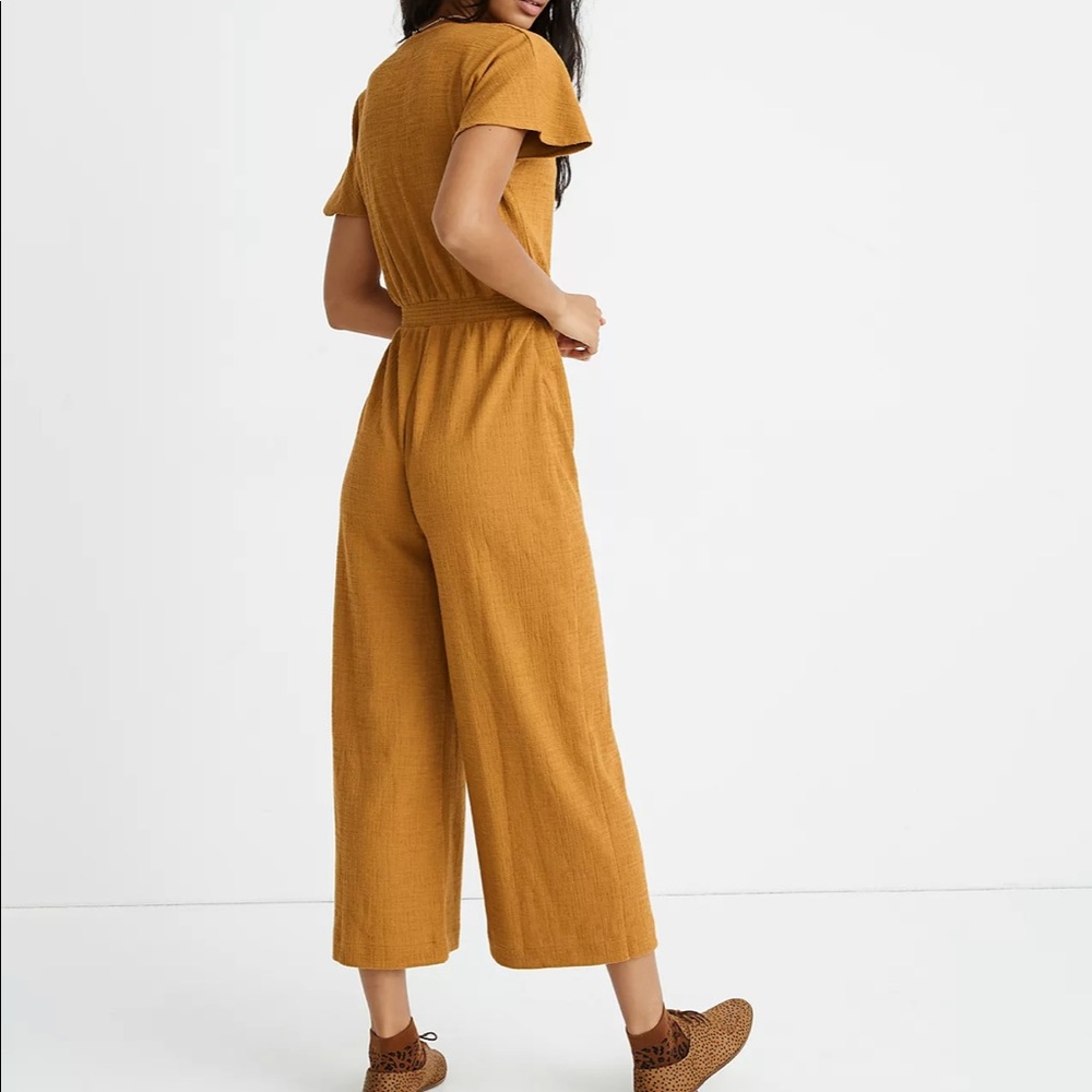Madewell Texture & Thread Wide-Leg Wrap Jumpsuit